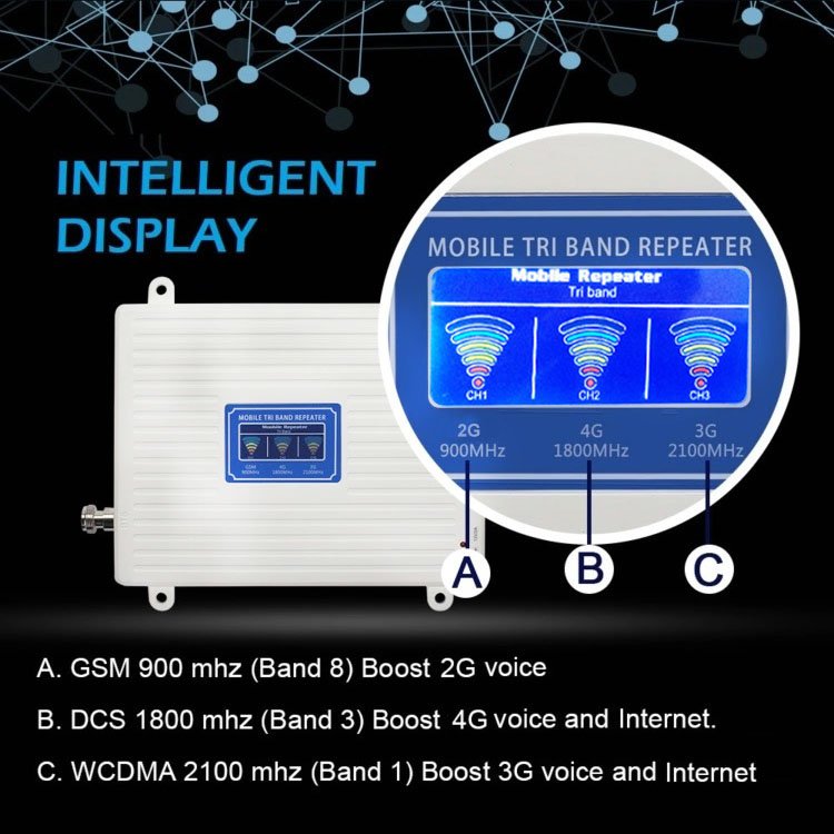 Hot sale signal repeater 900 1800 2100 mhz mobile network booster gsm 3g 4g 5g GSM signal booster